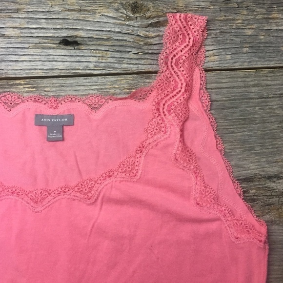 Ann Taylor Tops - Ann Taylor Pink Lace Camisole Size Medium